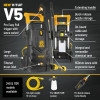 V-TUF V5 240v X2 Tough DIY Electric Pressure Washer - 2400psi, 165Bar, 7.2L/min - 8 m HI-VIS HOSE & 5m CABLE
