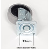 CASTOR WHEEL (63mmØ) - MIDI RANGE - PLATE - VTVS7497